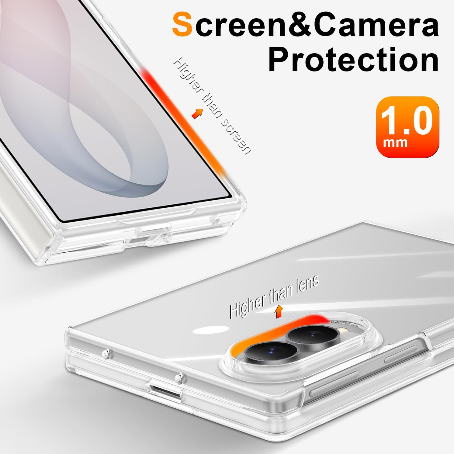 Custodia per Galaxy Z Fold 8, leggera, sottile, trasparente | Materiale PC rigido, profilo sottile e leggero, vestibilità robusta precisa, protezione antiurto resistente ai graffi