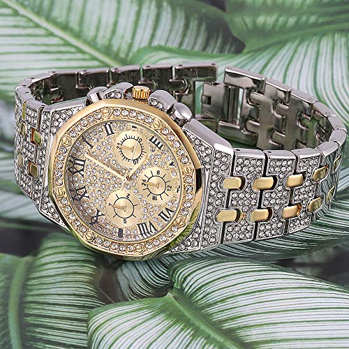 iced out armani watch