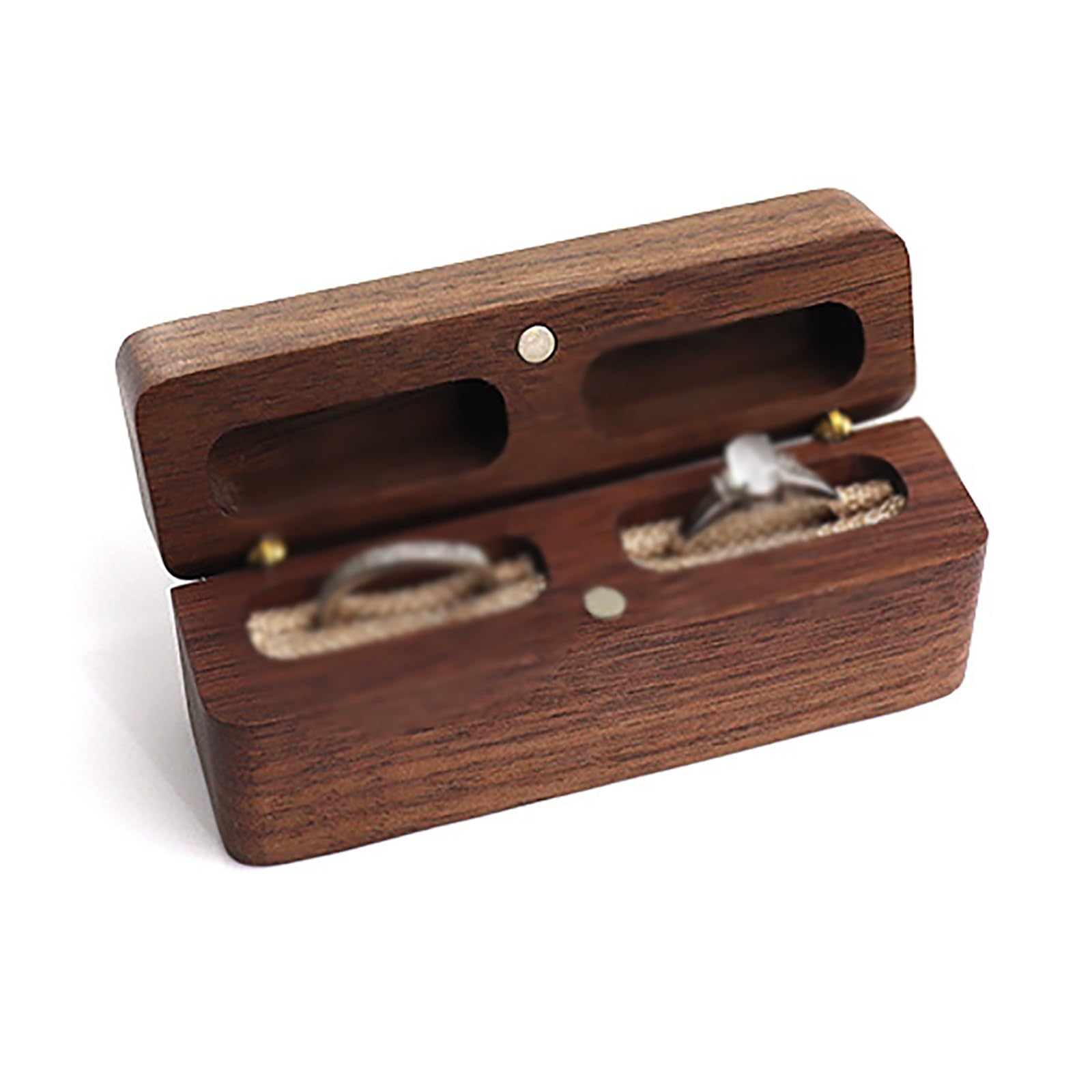 DUMRALBQE Wooden Ring Box Wedding Ring Box Wooden Jewelry Storage for Storage and Placement