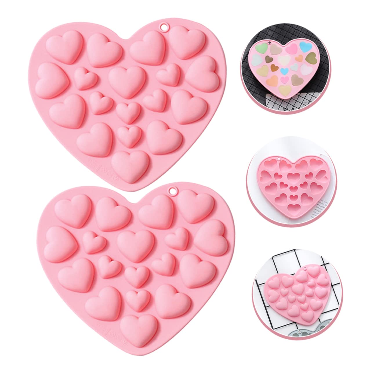IMIKEYA 4 set di stampi antiaderenti per cuocere strumenti per mousse decorazione di biscotti cubetti di ghiaccio dolci cioccolatini decorazione di dolci decorazioni da 2 pezzi x 4