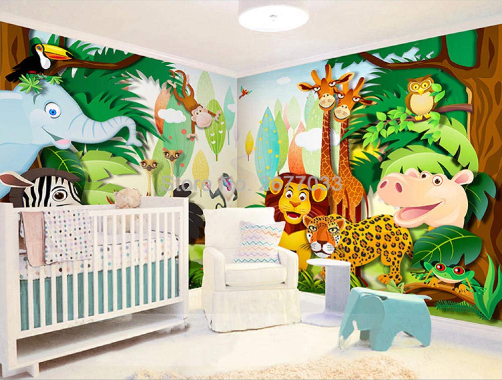 Mural monde animal lion 3D WLLLO en tissu papier peint haut de gamme
