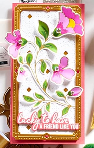 Miniatura 5 de Juego de 2 troqueles de metal con marco rectangular cosido marco de anidación rectangular cosido plantillas de corte para álbumes de recortes