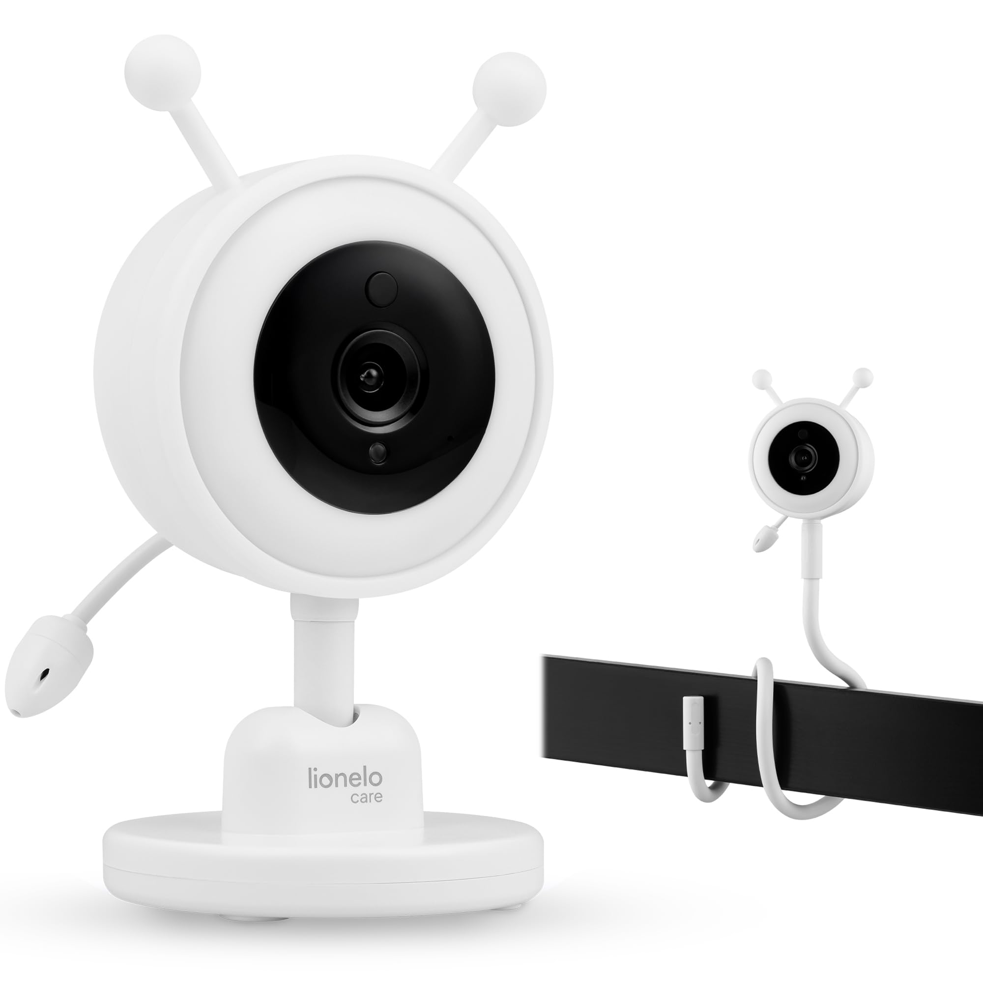 Lionelo Babyline 3.2 Camera, Telecamera Full Hd Per Monitor Per Bambini 1920X1080Px, Copertura 50M/350M, Modalità Notturna 7M, Comunicazione Bidirezionale, Accoppiamento Fino A 4 Telecamere, Zoom 3X-image