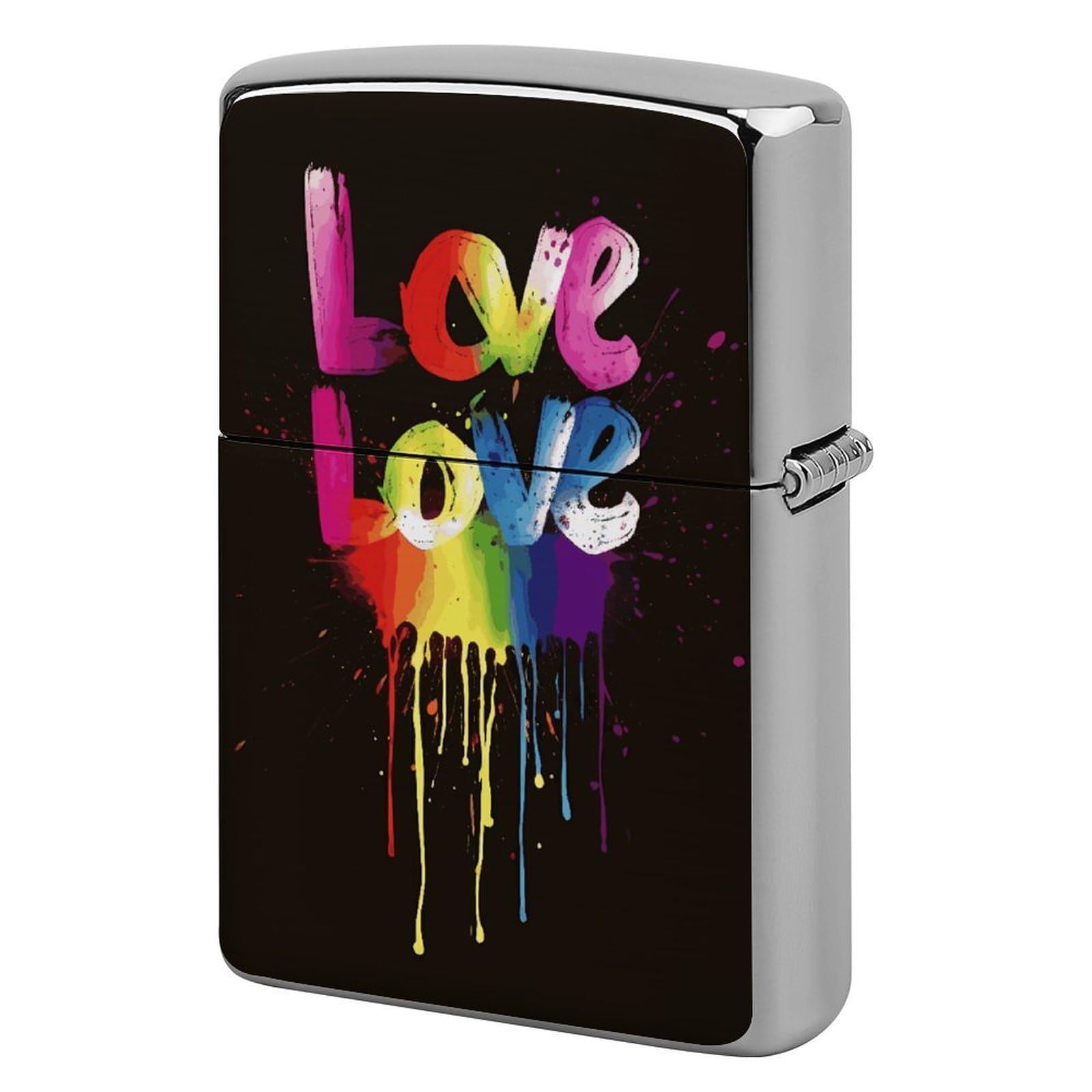 Love is Love Lighter Cover for Men, Personalized Lighter Case for Birthday Gift, Flip-Top Lighters Protective Cover, Portable Lighters Shell for Outdoor, Travel
