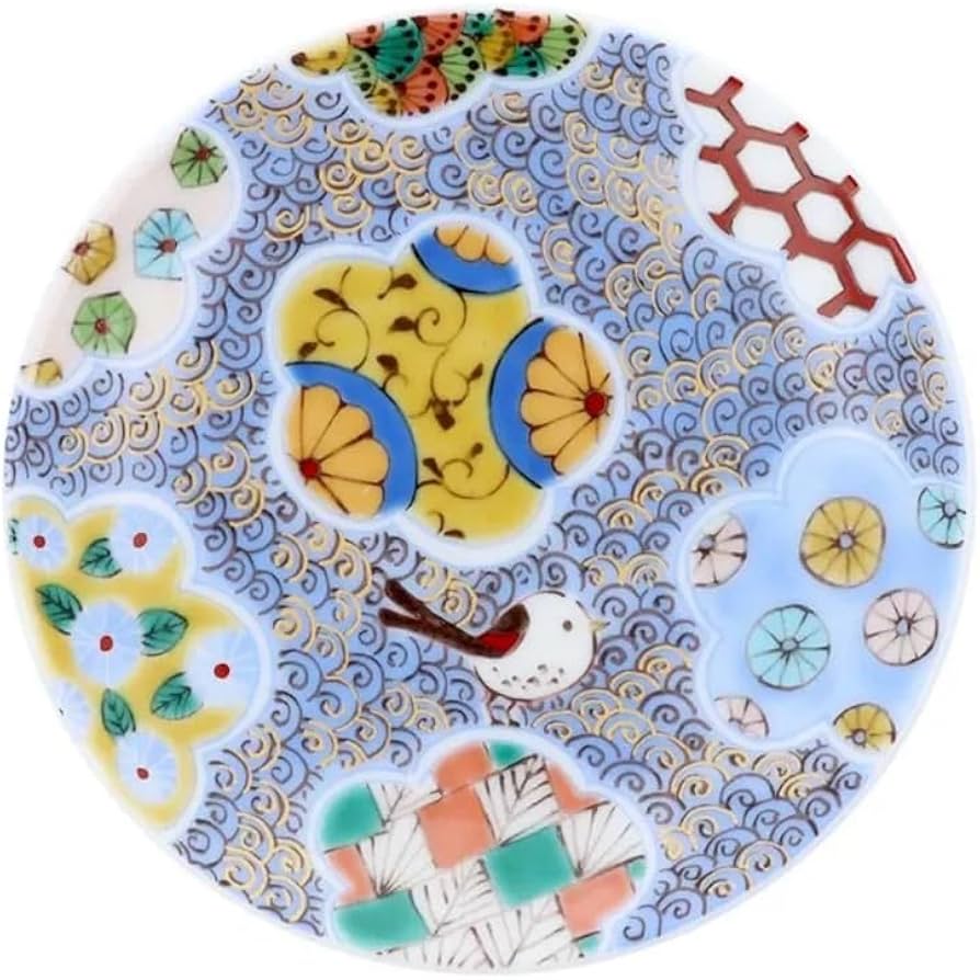 Amazon | 有名作家監修 九谷アート小皿 20種類 Kutani Art【日本製