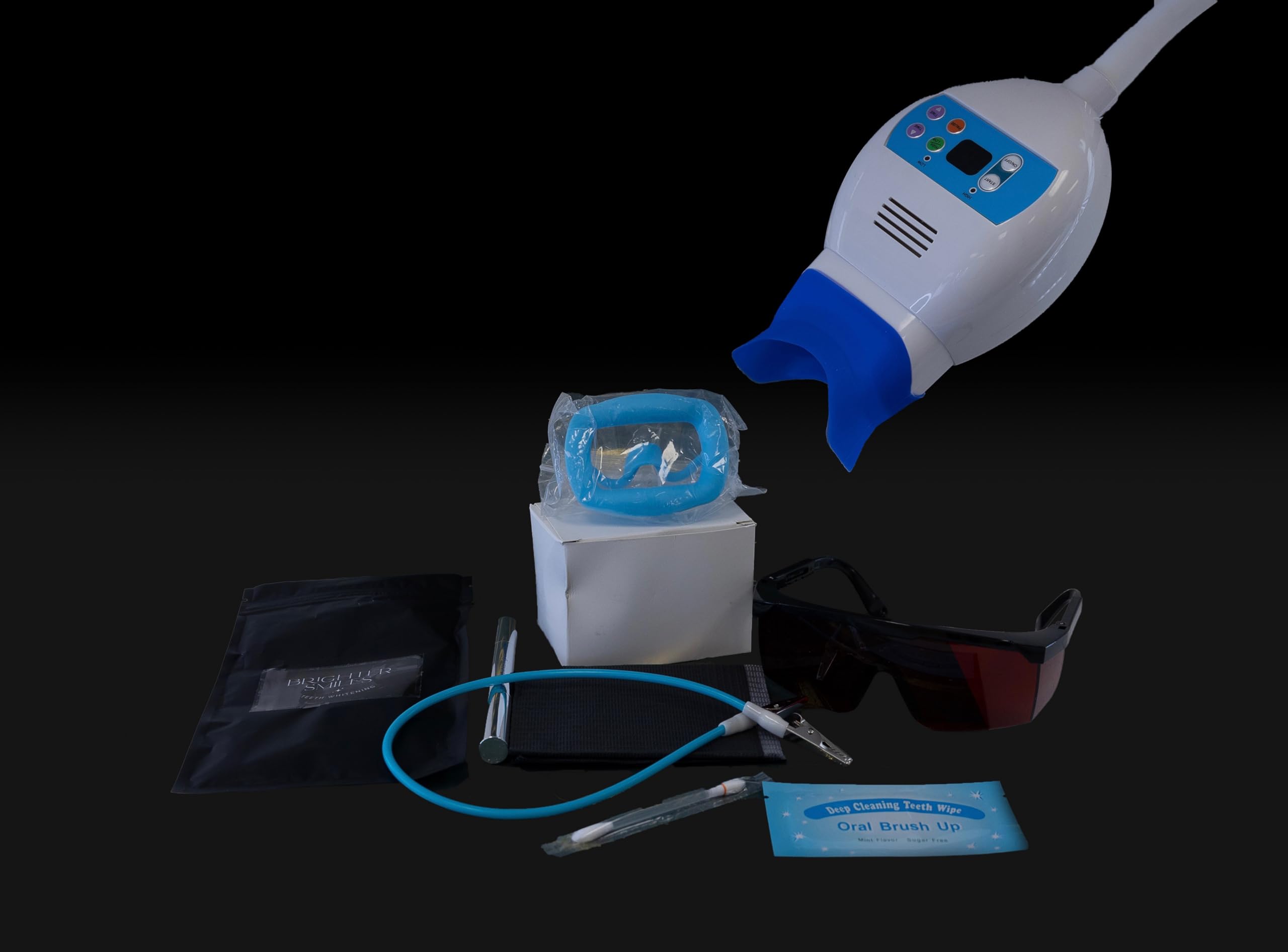 Starter Kit - Teeth Whitener at Home Kit 28 Hydrogen Peroxide Gel Pen LED Light Accelerated Mess-Free Even