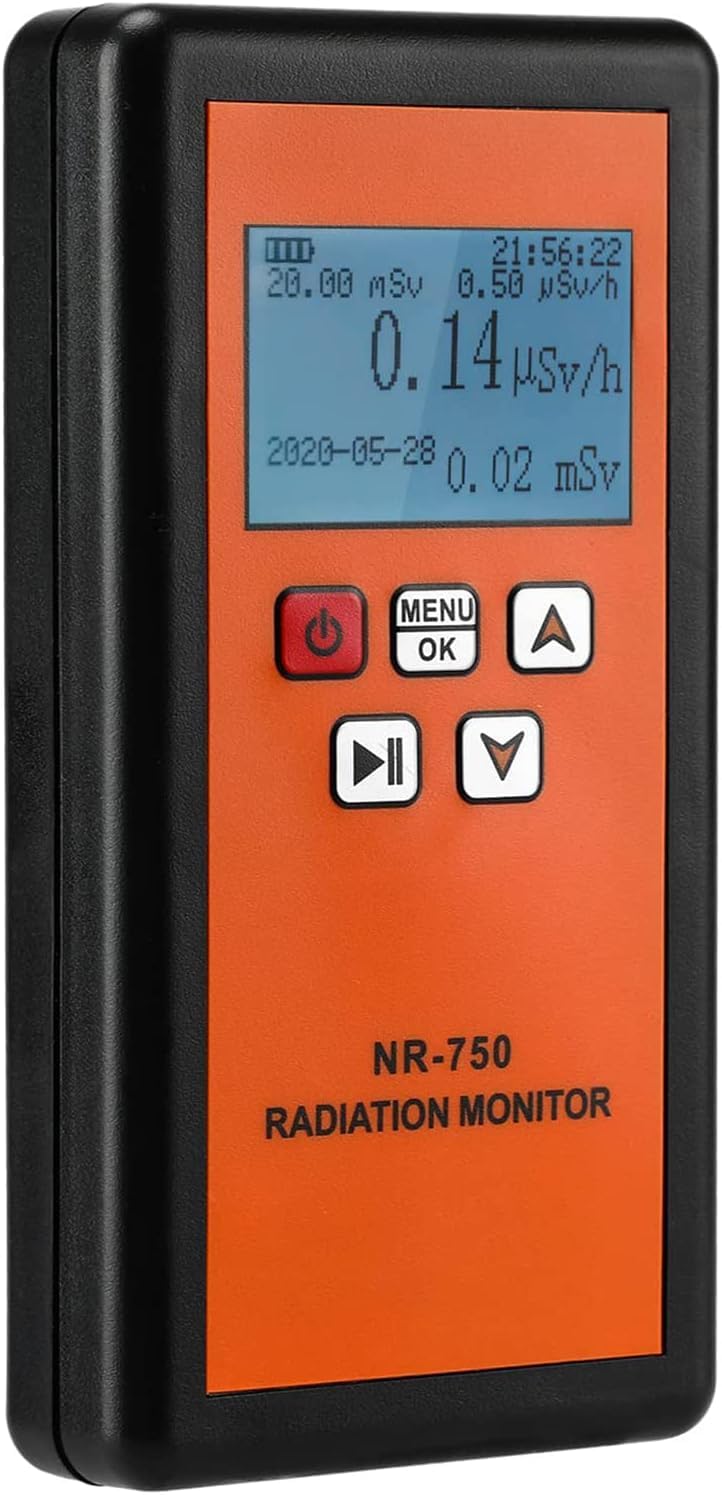 Detector de radiación nuclear portátil contador Geiger digital con pantalla LCD de rayos Gamma y X