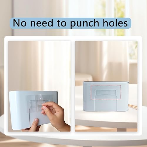 Miniatura 5 de HUAPPNIO Dispensador de bolsas de basura para montar en la pared, organizador de plástico para latas de gabarge integrado, 5 rollos (75 unidades),