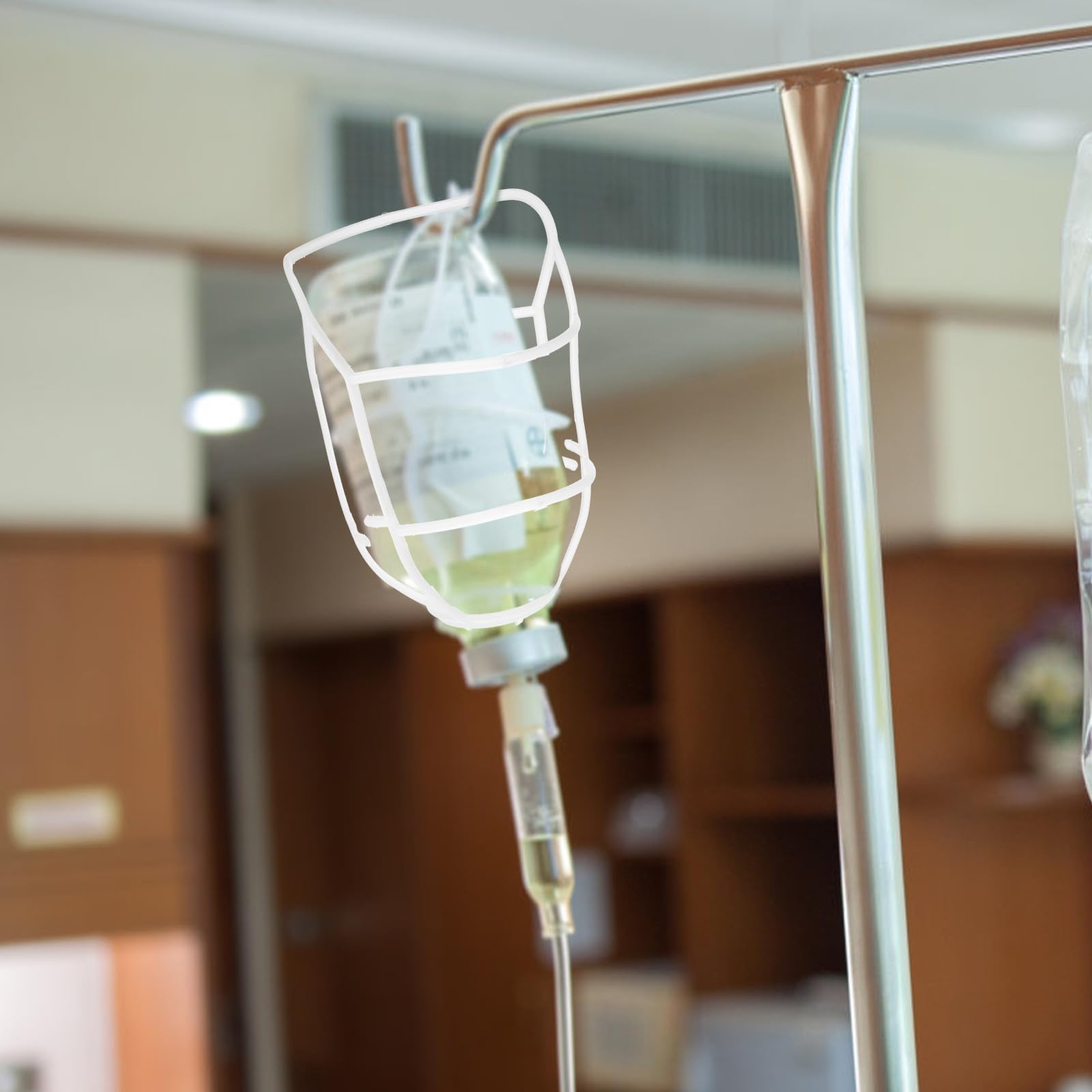 Porta Flaconi di Soluzione Salina 500Ml, Retine in Plastica Riutilizzabili Set 20 Pezzi, Rete Protettiva per Bottiglie Copertura Antigoccia per Uso Medico