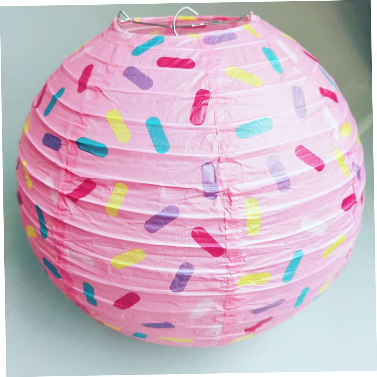 HOMSFOU 12stücke Bunte Donut-papierlaternen Für Junge Mädchen Handgemachte Hängende Laternen Für Partys Festlichkeiten Dekoration Und Kunstkurse Jeweils Jeder Farbe