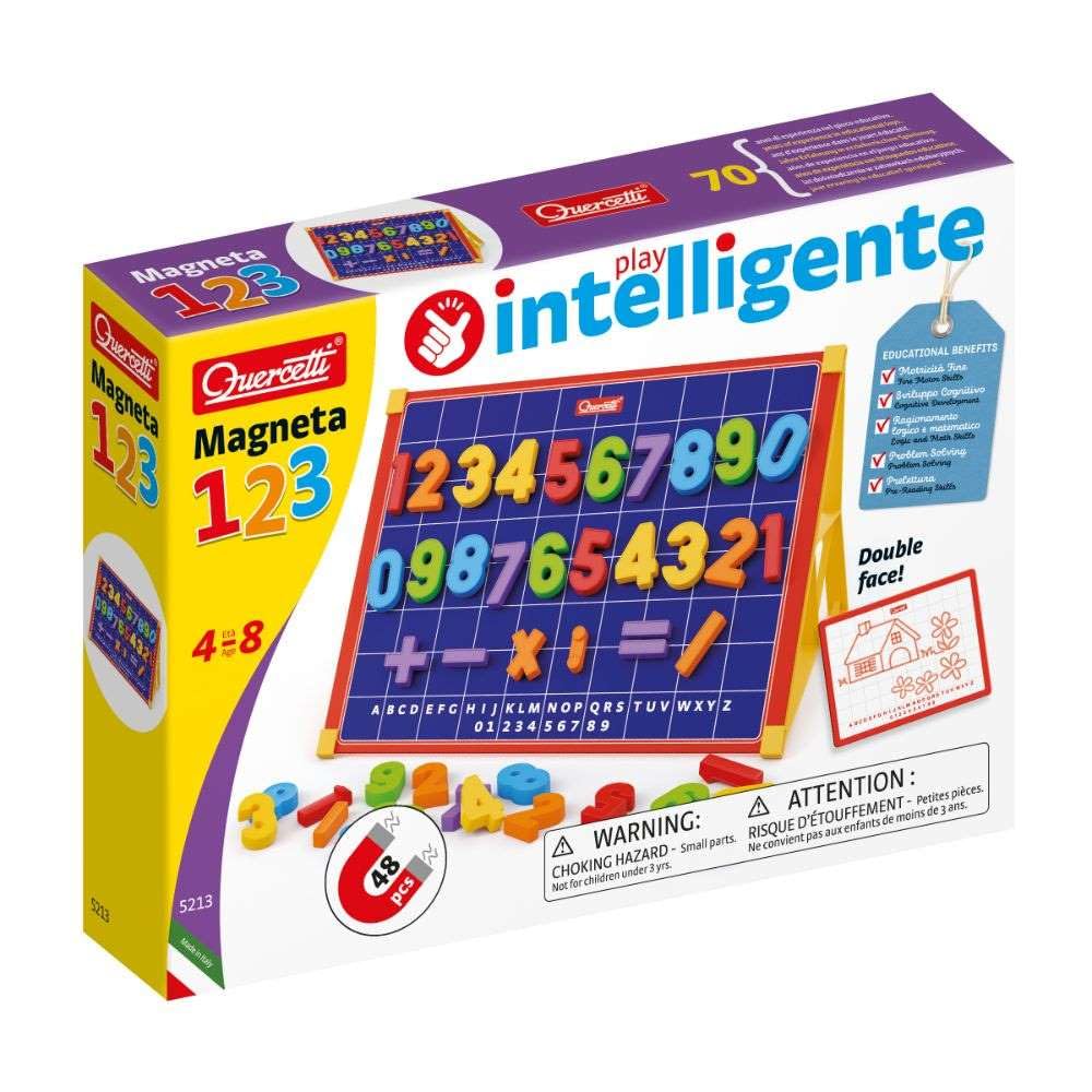 Quercetti - Magneta 123 Magnettafel Double-Face_Entry Level - Magnetspiel