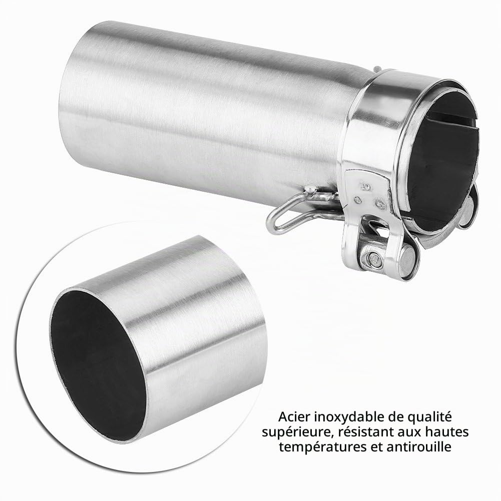 EBTOOLS pour joints pour échappement de moto pour echappement moto 51mm échappement de moto, connecteur d'adaptateur de tuyau de liaison intermédiaire d'échappement pour moto s'adapte pour YZF-R6 200