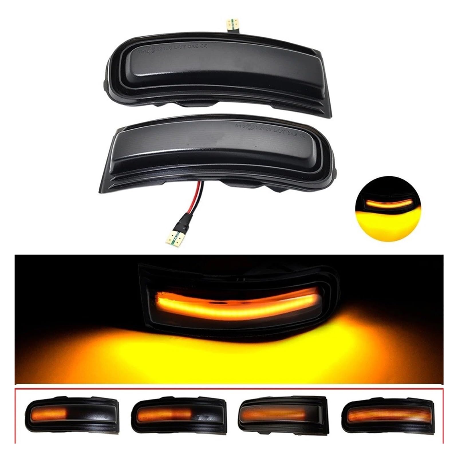Indicatori Di Direzione Dinamici Per Jeep Per Renegade 2015-2022 2 Pezzi LED Indicatori Direzione Dinamici Luce Specchietto Laterale Lampeggiante Freccia Sequenziale Ripetitore Indicatore di Direzione