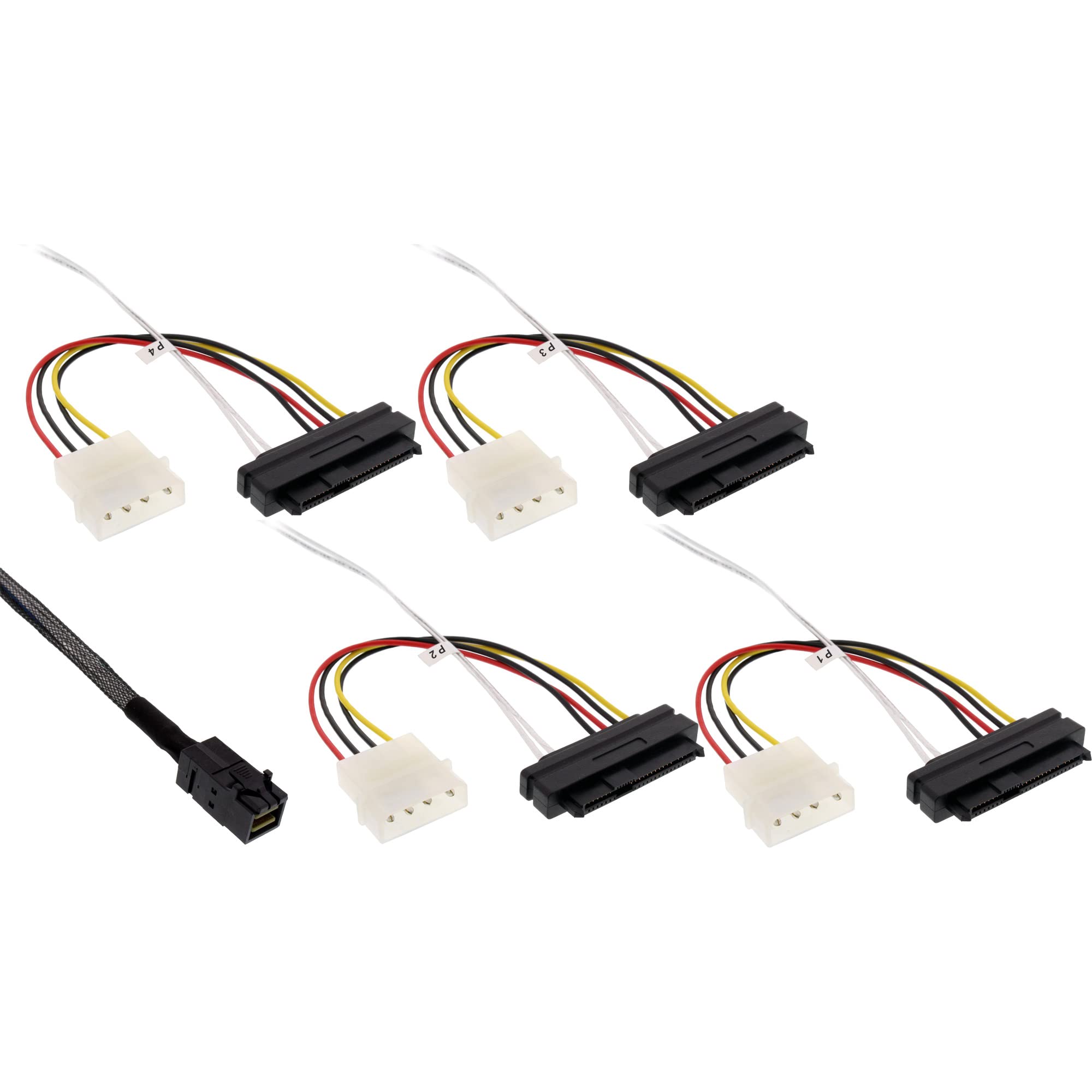 CABLEDECONN SFF-8643 Mini SAS interne HD vers (4) connecteurs