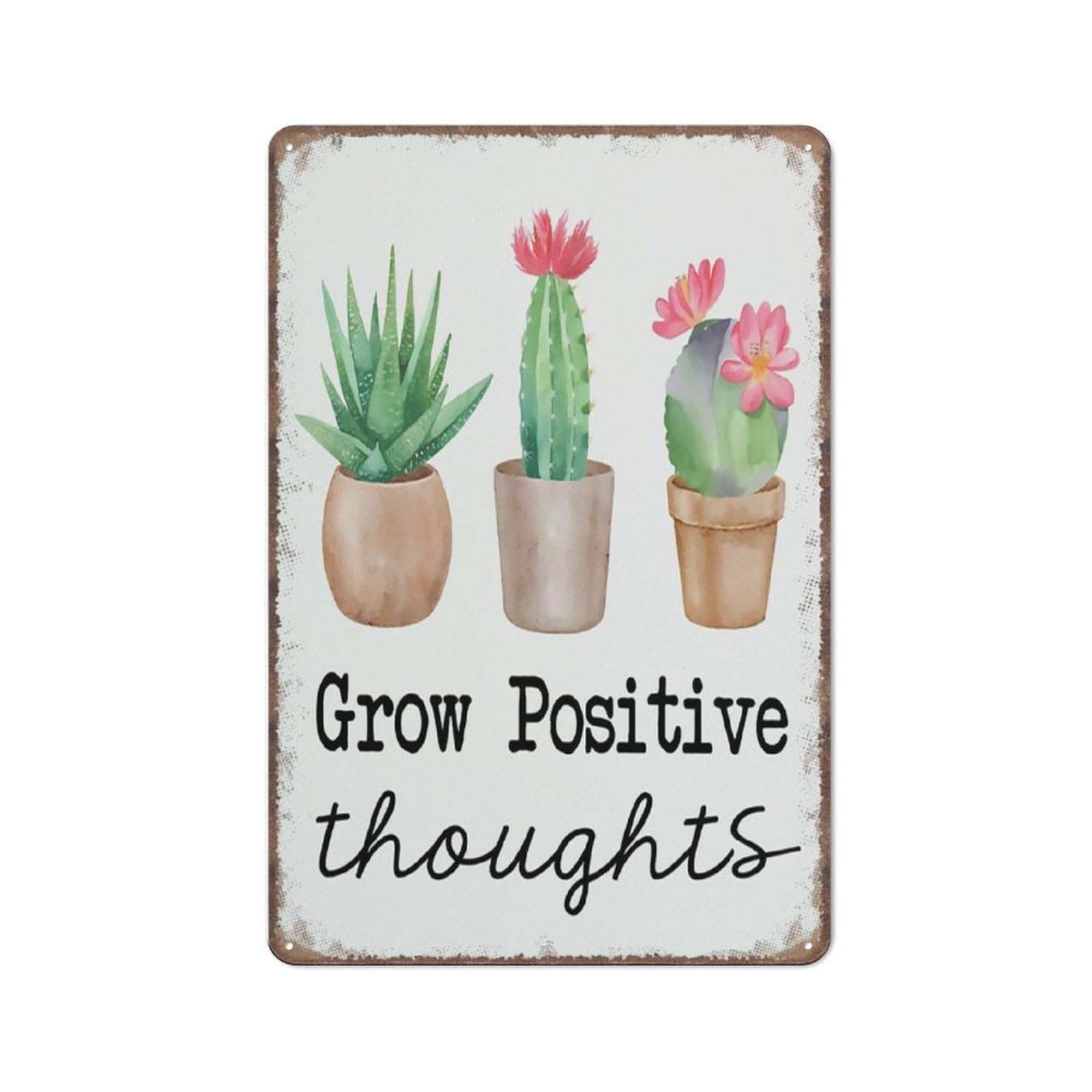 Kwqdozf As Pic Succulent Cactus Themed Classroom Decor Bathroom Grow Positive Thoughts Sig