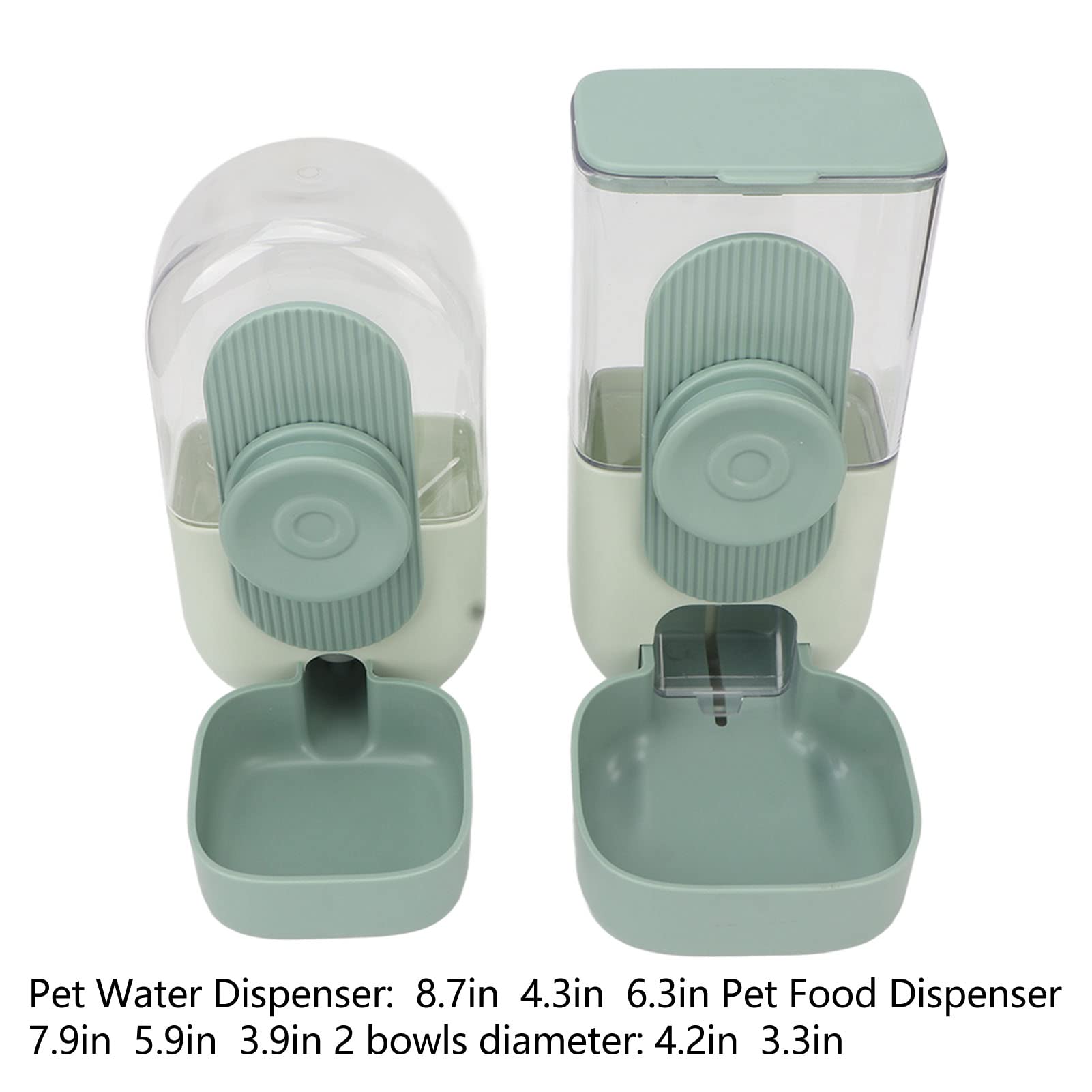 Yunir Automatic Hanging Food & Water Dispenser For Pets - Cage Mounted Feeder For Rabbits, Ferrets, Guinea Pigs