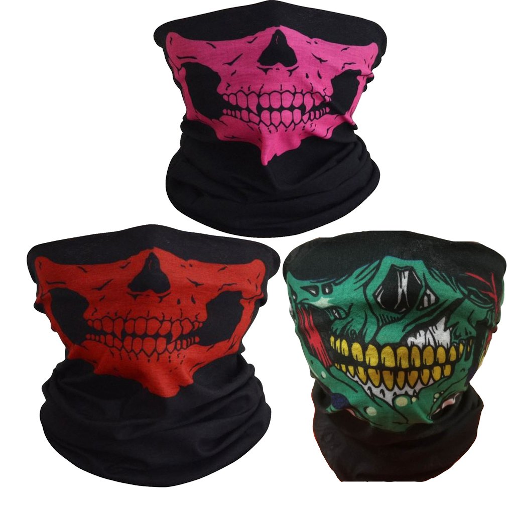 Ulalaza ToBe-U Seamless Multi Function Half Face Skull Tube Mask for Halloween — image 1
