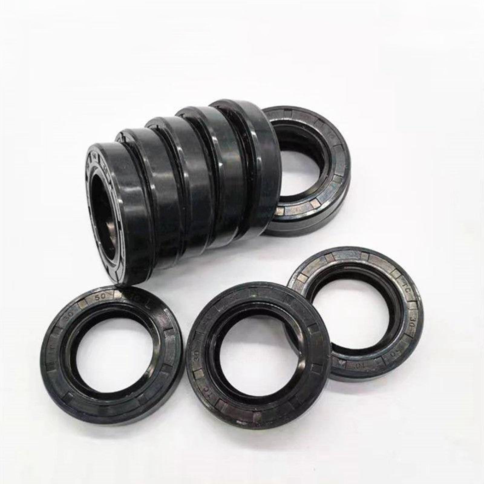 Nitrilkautschuk-Abdeckung, Doppellippe mit Feder, TC 70mm x 92mm x 7mm, Schwarze Packung mit 2