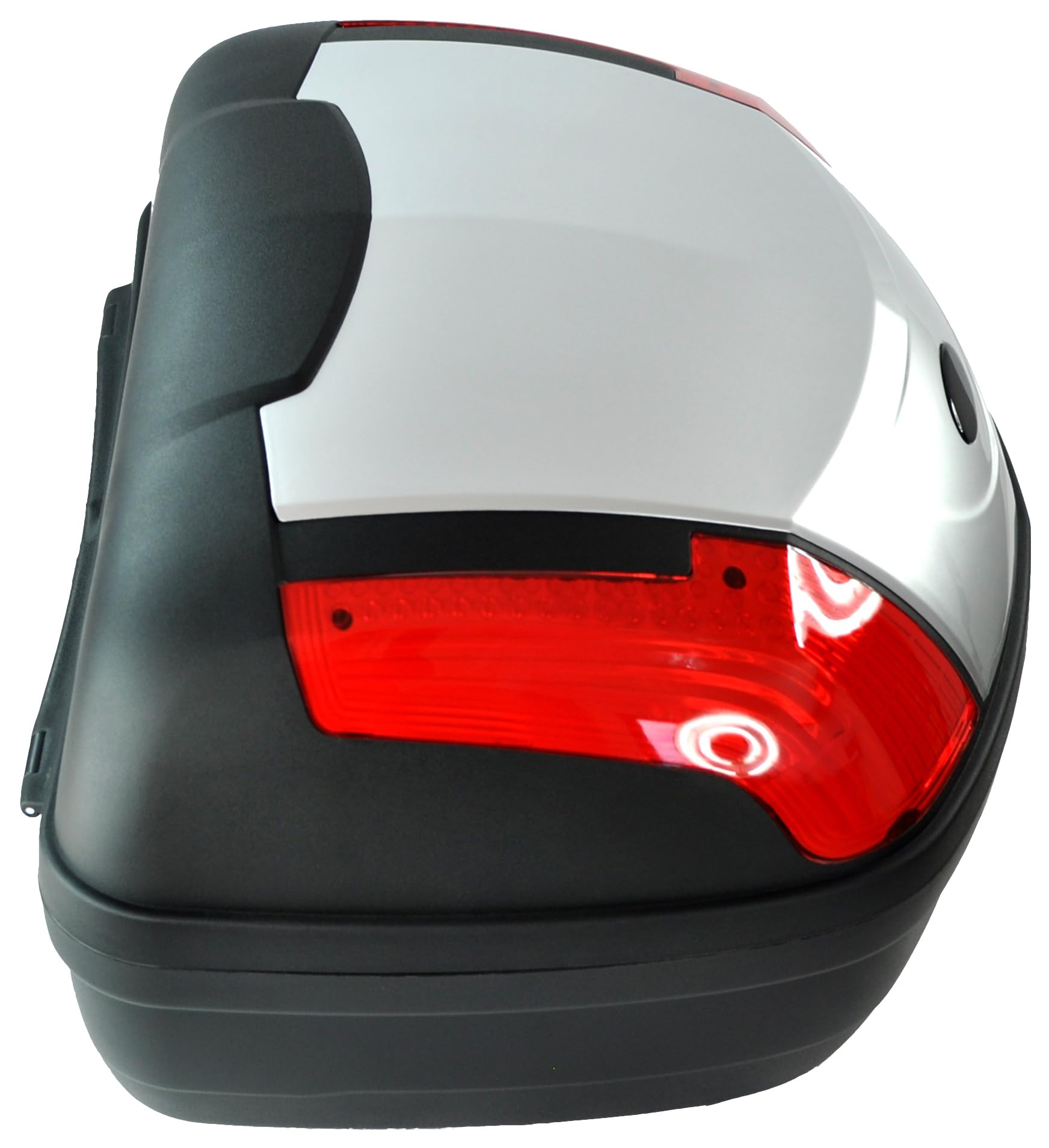 SATKIT Bauletto Moto Universale 46 Litri Argento per 2 Caschi Integrali con Serratura Catarifrangenti e Piastra di Montaggio