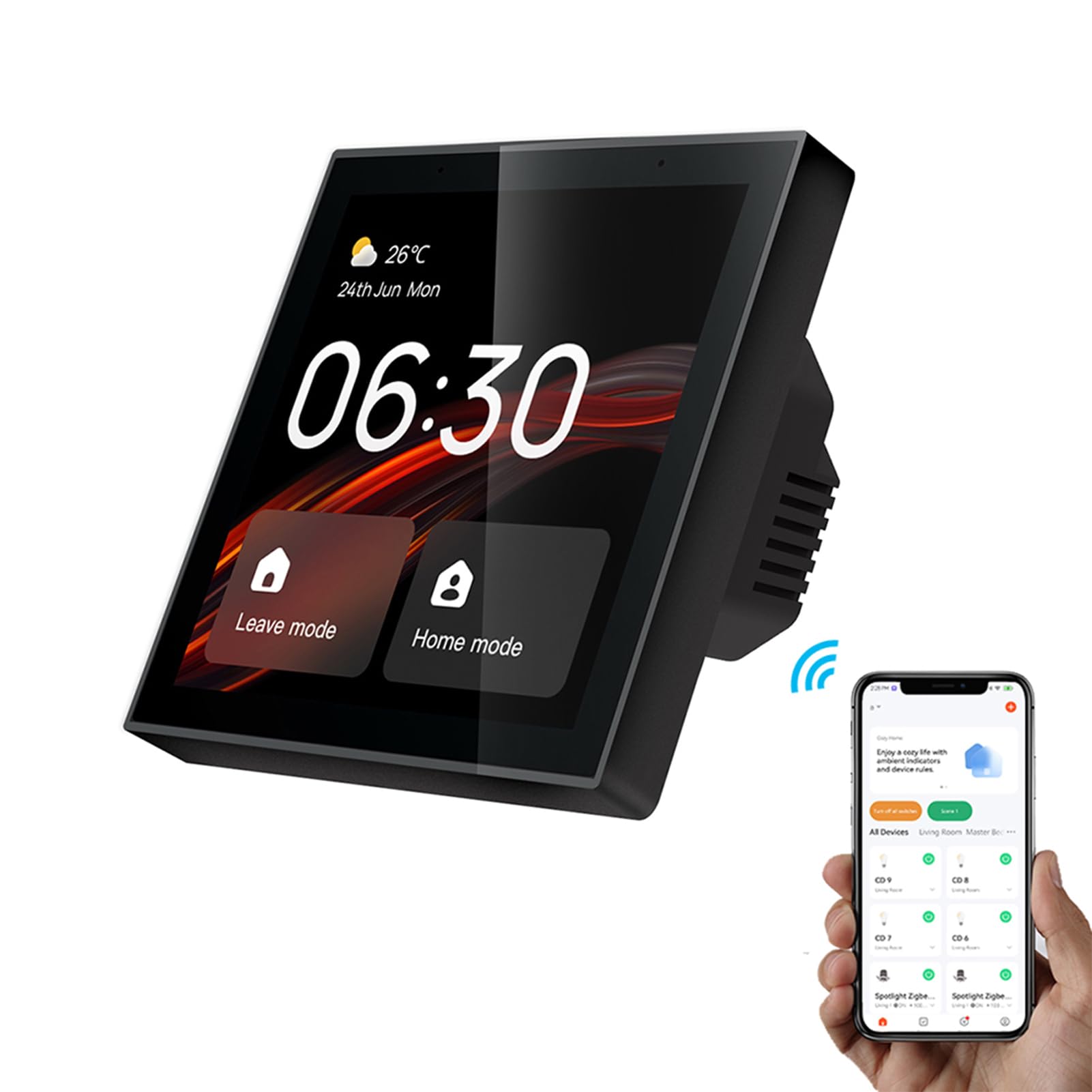 Panneau de commande premium 4 pouces pour gestion de maison connectée