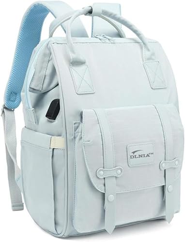 Mochila de pañales para bebé, bolsa grande para pañales con bolsillos aislados, correas para cochecito, almacén de botellas de leche independiente y