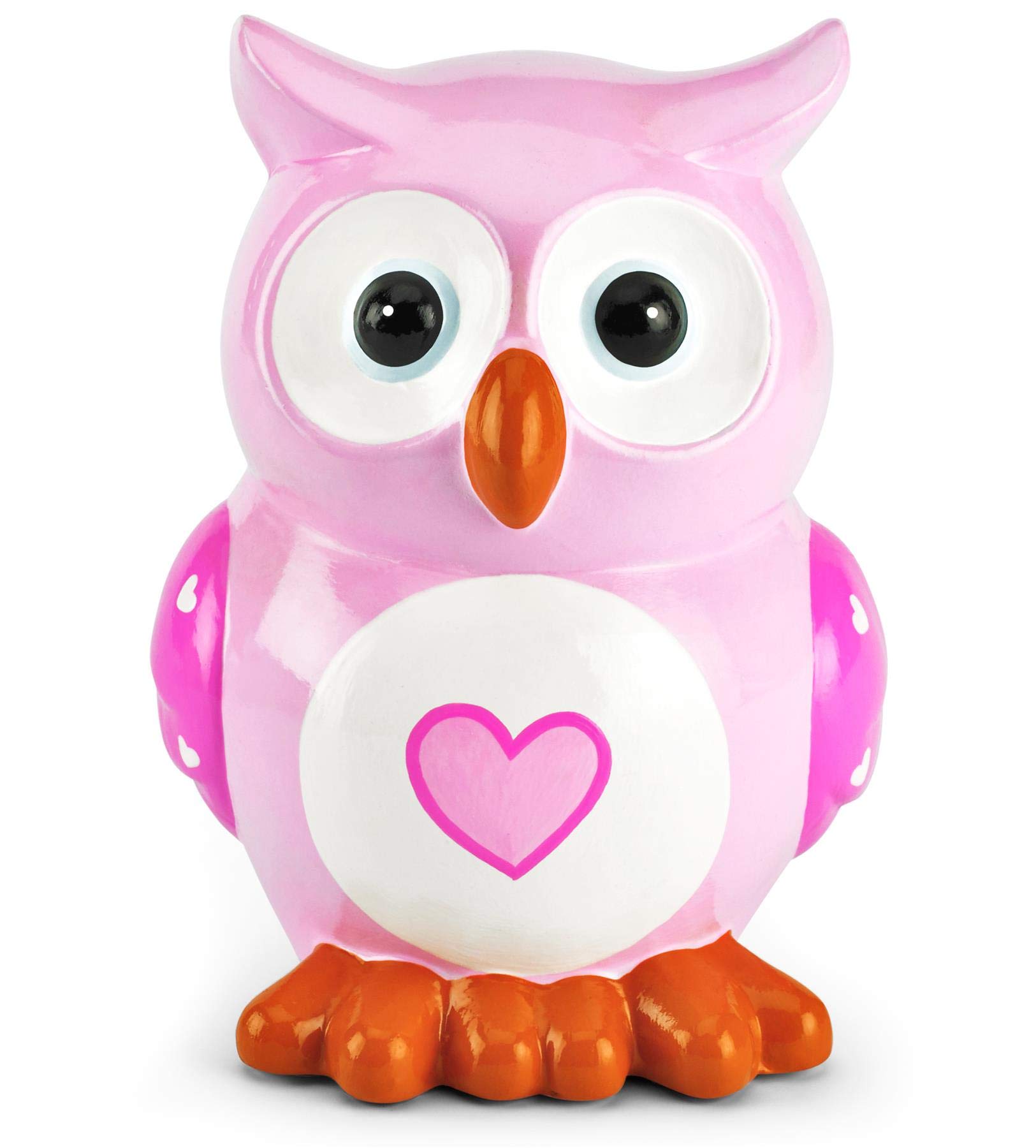 Mousehouse Gifts - Pink Heart Owl Piggy Bank, Charming Money Bank for Kids