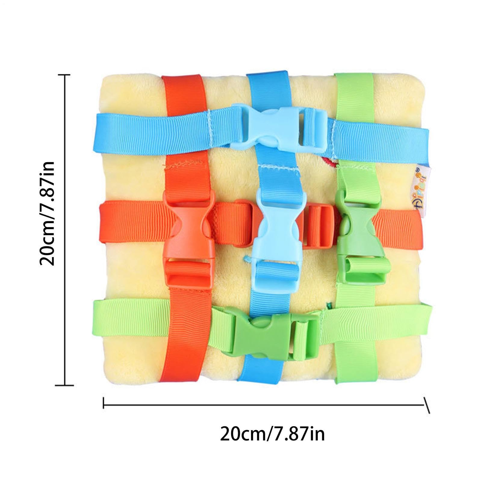 Cojín sensorial con hebilla: educativo para niños pequeños, muñeca con hebilla, educativo de motricidad fina, bolsillo interactivo con cremallera y forma de números, de
