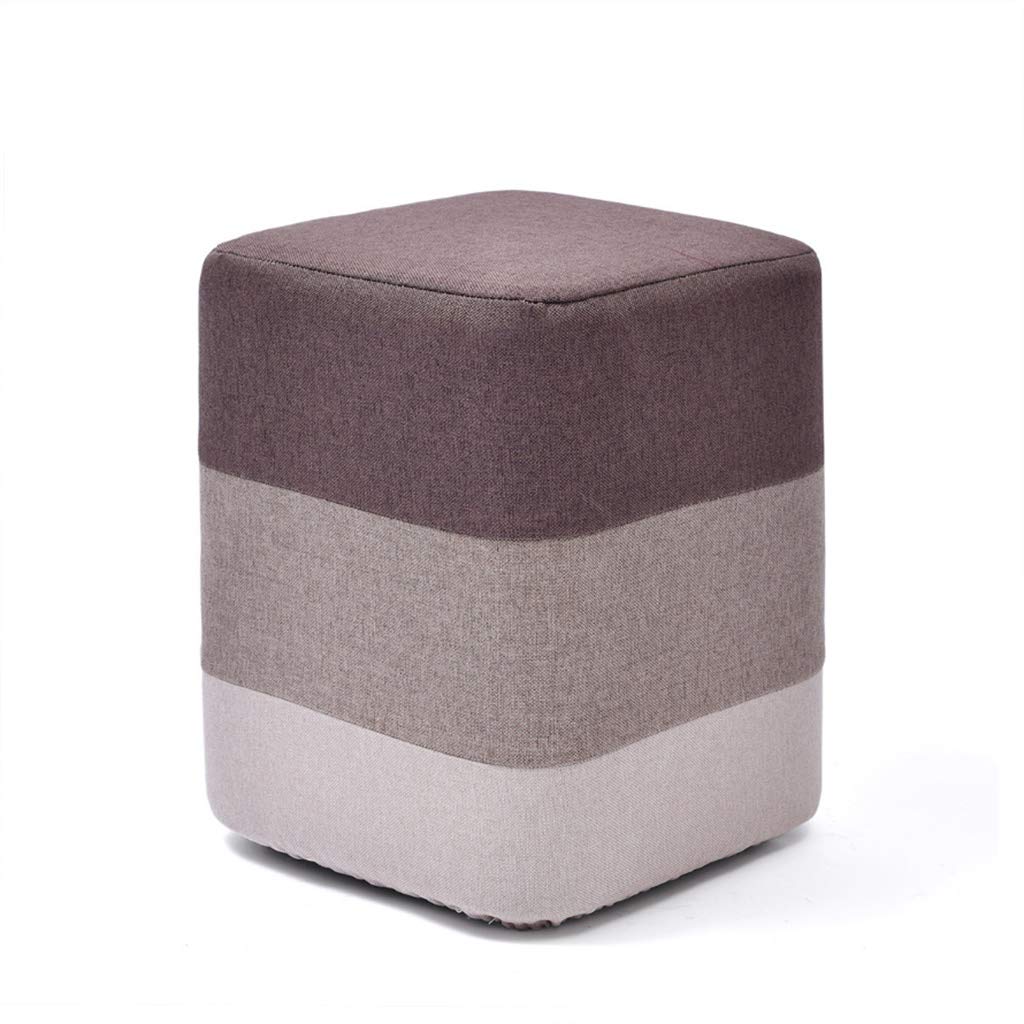 GHFXSCV Brown Stool - Wooden Footrest, Vanity Bench, Sofa Pouf, Side Table - Versatile Bedroom & Dressing Room Seat for Shoes, Footrest, & Relaxation