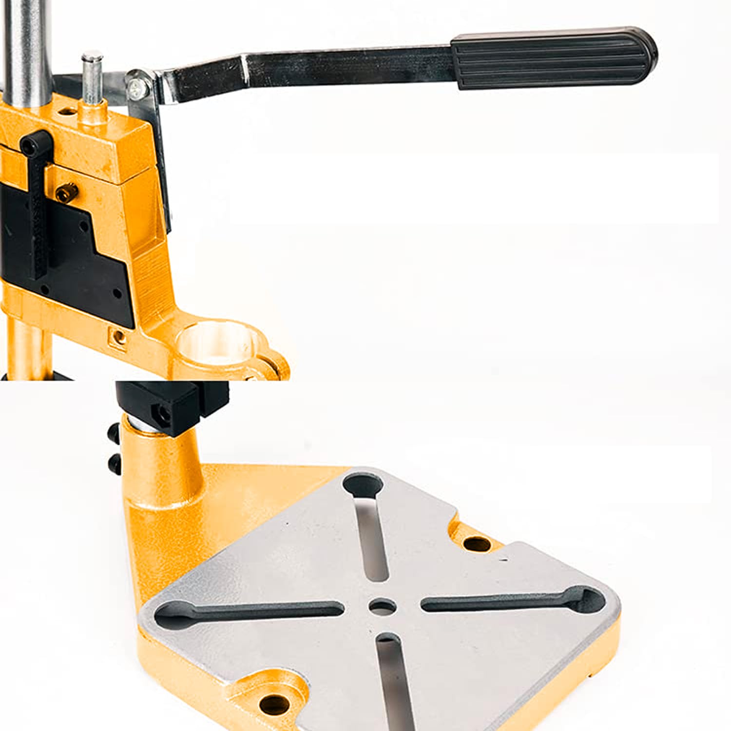 Avilia Base d'Appoggio a Morsa Regolabile per Trapano - Supporto Trapani Altezza 510 mm, Diametro Colonna 25 mm, Base 22x16 cm, in Alluminio Pressofuso