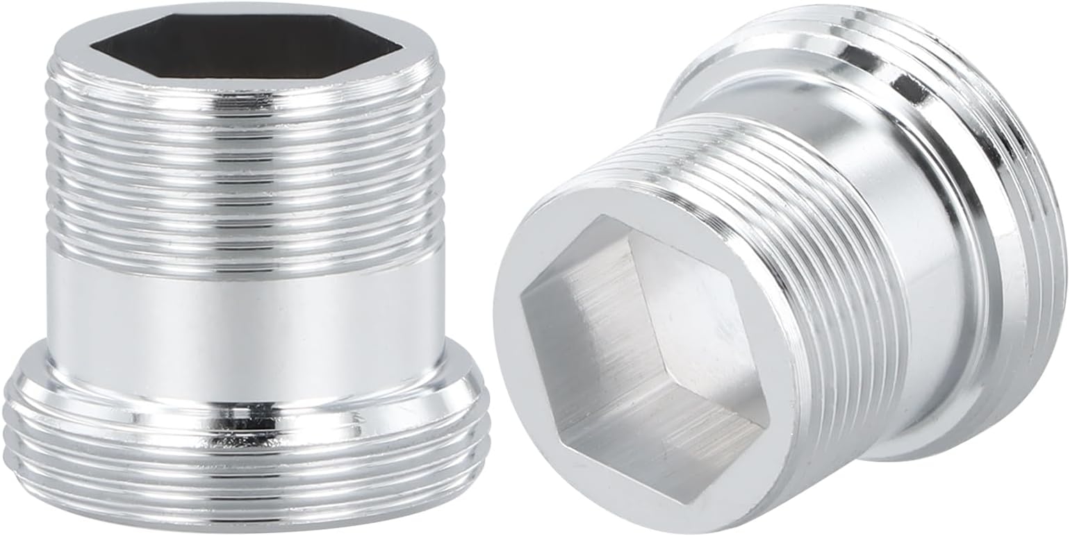 2PCS Tap Adapter, Metal Faucet Adaptor, Tap Aerator Male Thread, Kitchen & Bathroom Sink Faucet Connector (M22 - M18)