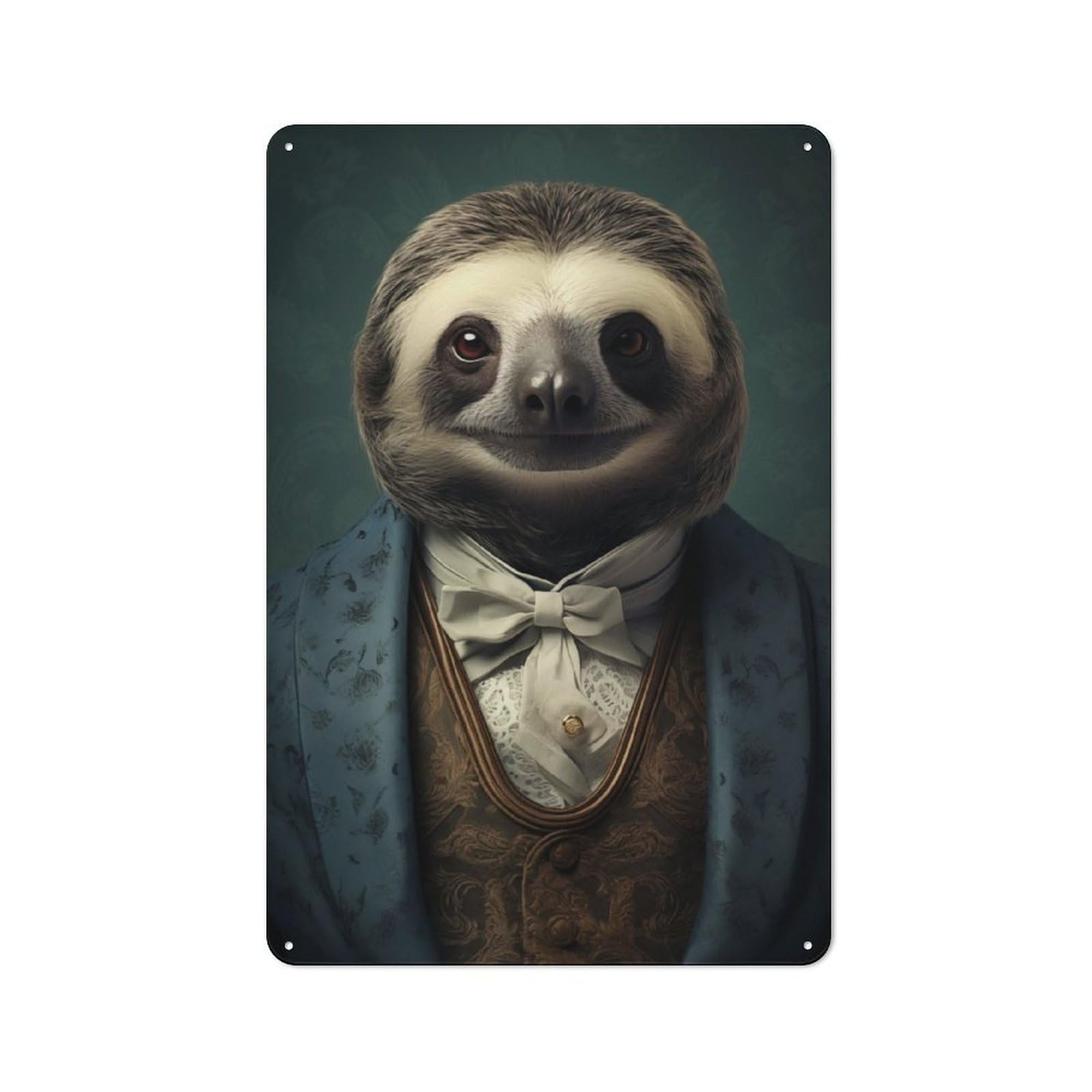 Junmoney Sloth Animal Funny Modern Retro Metal Wall Art Sign 30X20cm, Studio Wall Art For Modern Home, Workshop, Office Or Cafe