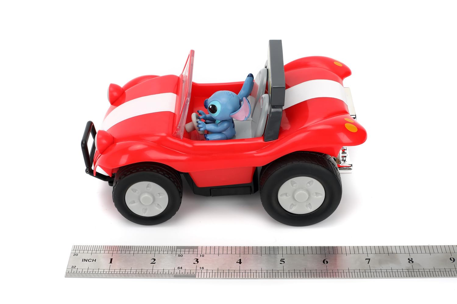 Jada 9336369314R00 Disney Stitch Samochód zdalnie sterowany Buggy w skali 1:24 (ok 19 cm);funkcja turbo