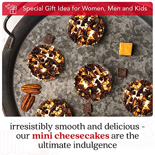 David's Cookies Turtle Chocolate Pecan Mini Cheesecakes - 6Pcs Of Gourmet Bite-Sized Treats - Decadent Crunchy Pecans Made With Only The Finest Ingredients #TOP3