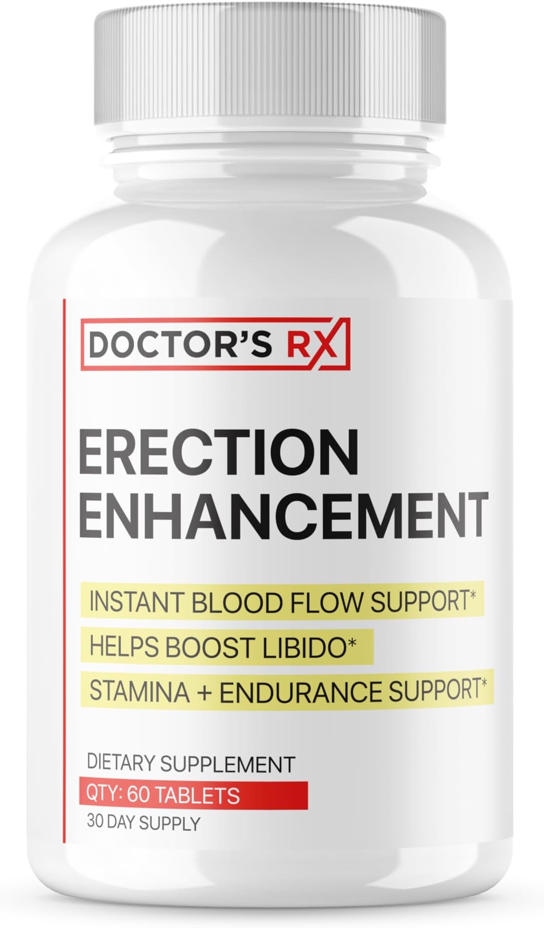 DRX | Performance Enhancing Pills for Men Fast Acting Blood Flow | Helps Grow Size, Girth, Thickness, MaIe EnIargement Aid for Men | 19 Science Backed Ingredients | 3rd Party Tested - 60 Tablets