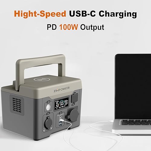 Miniatura 6 de Estación de energía portátil 300 W (pico 600 W) 284.7 Wh batería de litio pura onda sinusoidal AC salida de CA para aire libre camping viajes caza