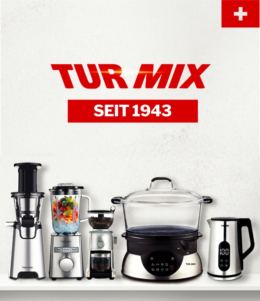 Turmix Steamer CX 220 Dampfgarer 5,2 L Glasbehälter Digitaldisplay Touch-Bedienung 900 W