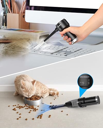 Miniatura 6 de Plumero de aire comprimido, soplador y aspiradora 2 en 1, plumero de aire inalámbrico, plumero eléctrico portátil de mano, motor de potencia de