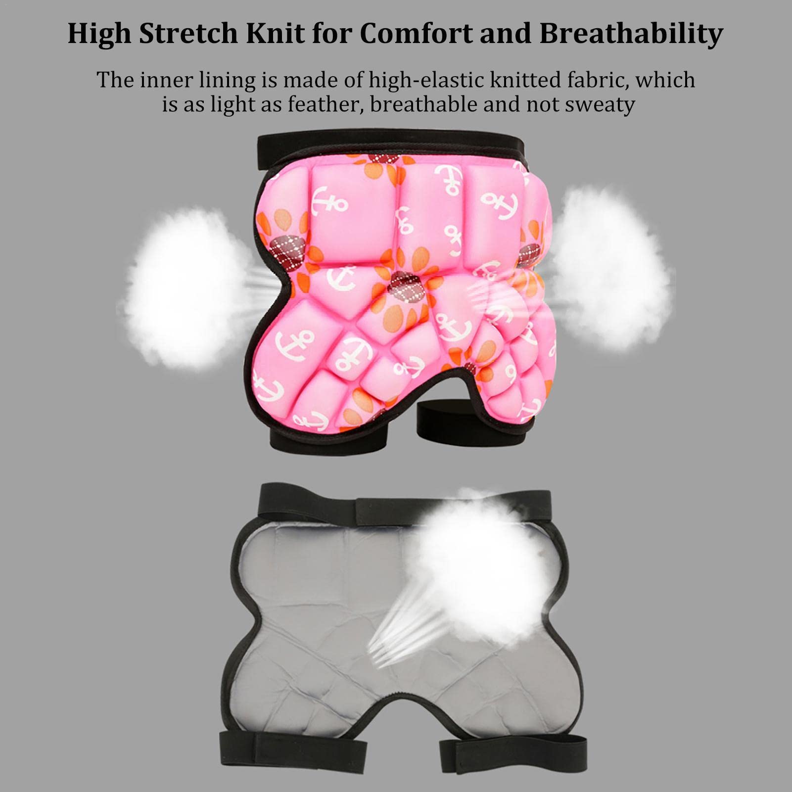 GIMOCOOL Short Rembourré pour Enfants | Tapis de Sport à Roulettes pour Protection Butt Hip | Patinage, Ski, Snowboard, Roller Skating