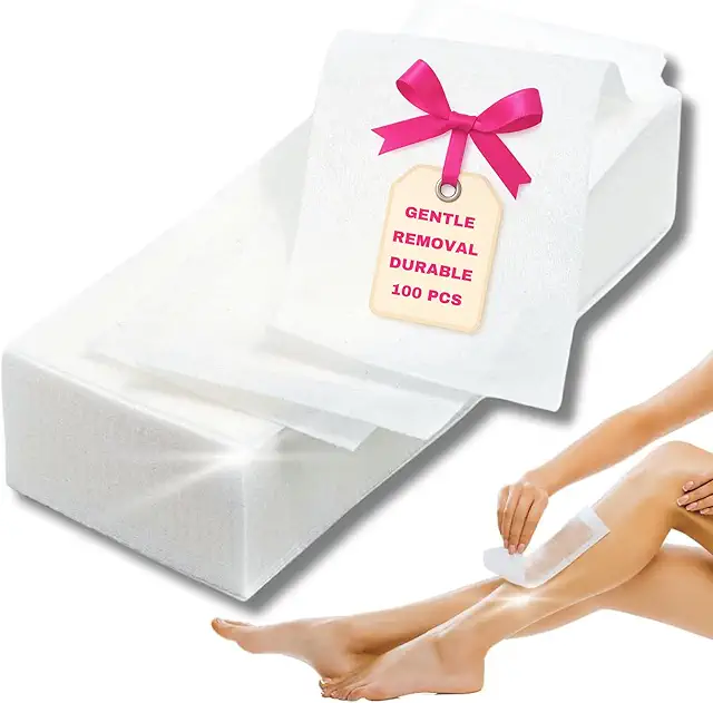 LALILL Bandes Non-Tissé 100 Pièces pour Épilation Cire Chaude et Pâte de Sucre