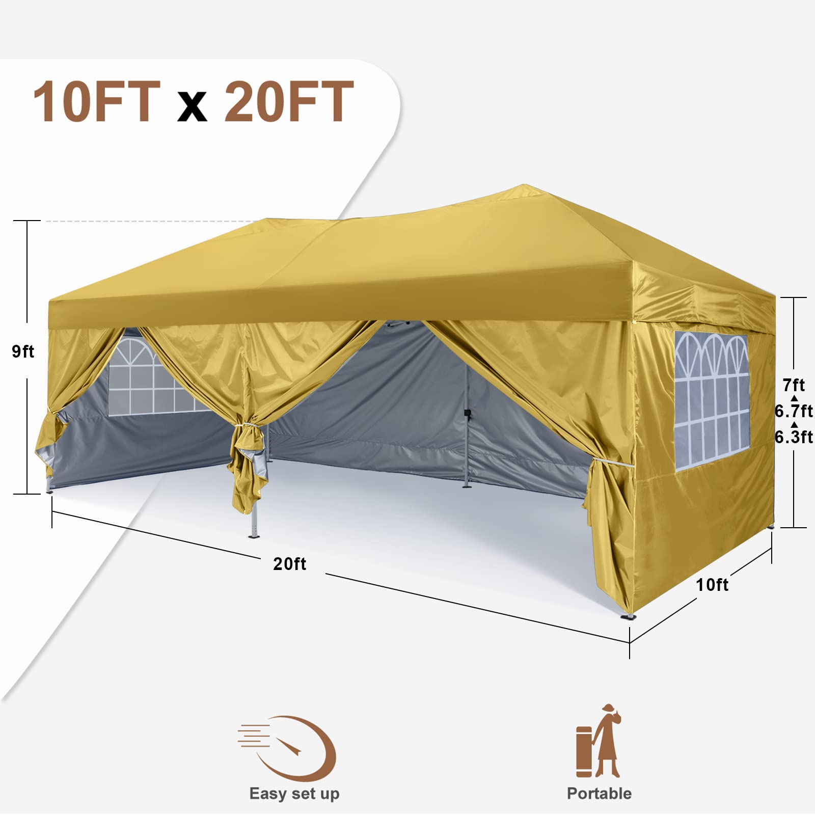 MASTERCANOPY Pop Up Canopy Tent 10x10