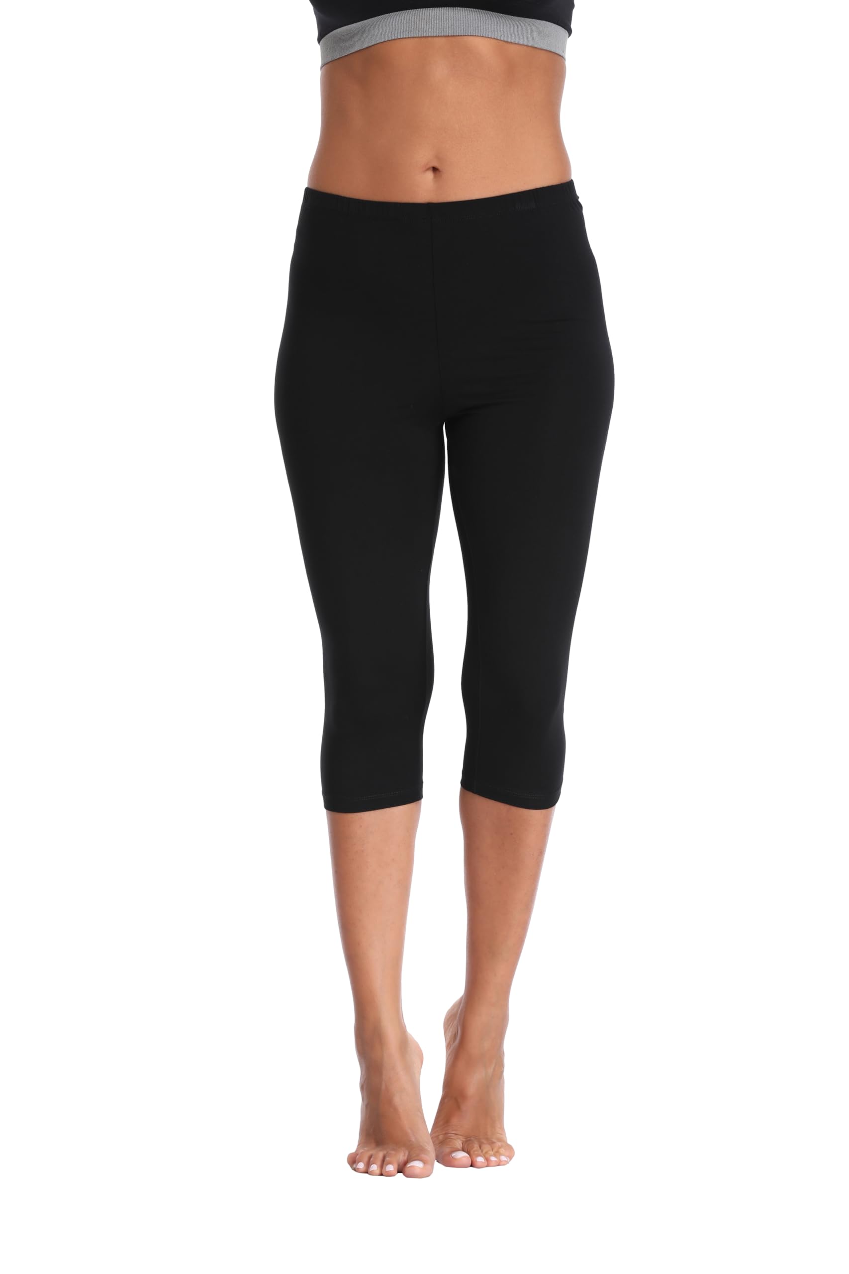 Leggings Damen Capri 3/4 Leggins Blickdichte Elastische Caprihose Sporthose für Yoga Gym Outdoor Fitness Zuhause