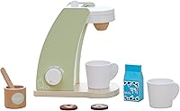 Vista 14 de Teamson Kids Little Chef Frankfurt - Juego de 21 alimentos de madera con frutas y verduras y bolsa de malla para comestibles, multicolor, verde