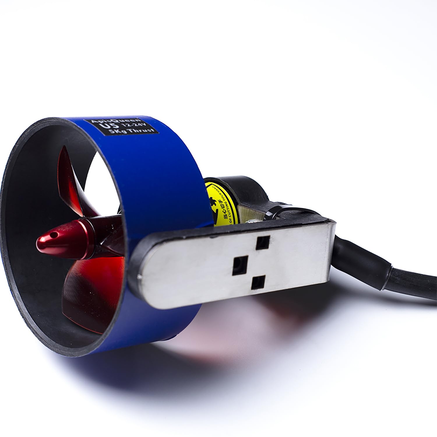 12~24V Unterwasserstrahlruder U5 Set, Gesamtschubkraft 30.86lbs Wasserdichter bürstenloser Motor mit RC und Empfänger und 100A ESC für Kajaks, Fischerboote