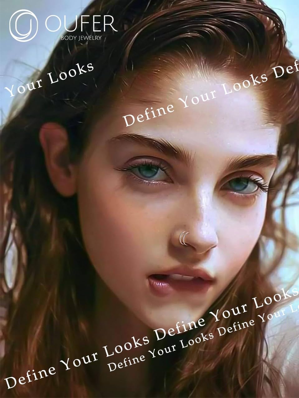 OUFER 925 Sterling Silver Double Hoop Nose Rings, 20G Thin Nose Piercing, 8mm Spiral Double Nose Rings Hoops, Single Nose Piercing Jewelry For Women Men-Silver - Image 8