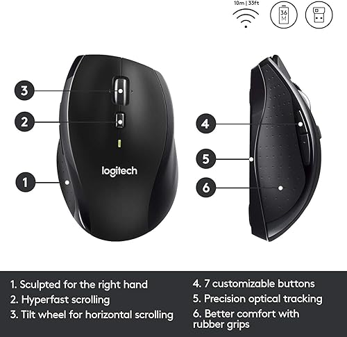 Miniatura 6 de Logitech M705 - Ratón inalámbrico (reacondicionado)