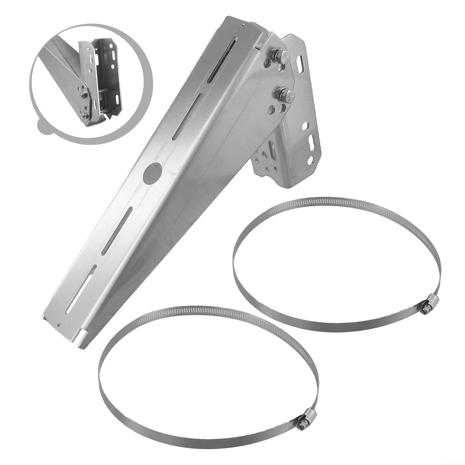 30° Photovoltaik Halterung Single Solarpanel Pole Mount für Wand für Post oder Installation Verstellbarer Rahmen aus Aluminiumlegierung mit Edelstahlschrauben DIY Rack