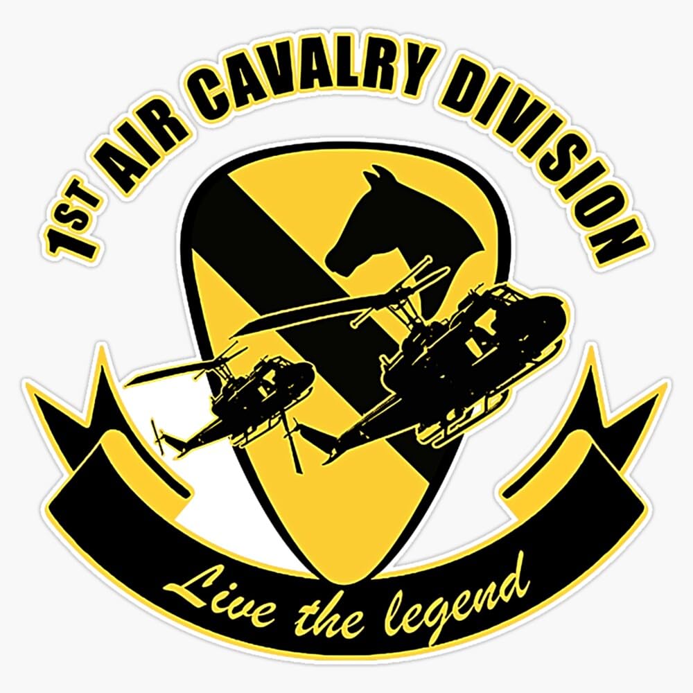 1st Air Cavalry Division Air Cav - Live The Legend Window Bumper Sticker Decal 5"