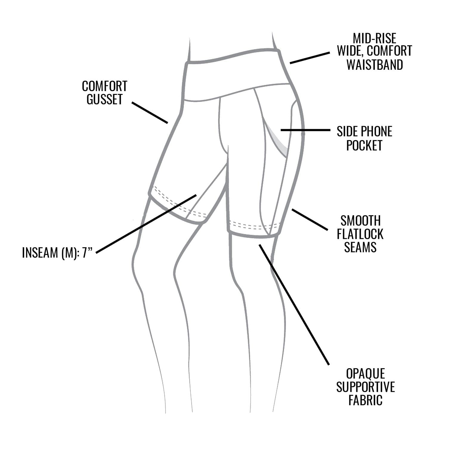 Maggie's Leggings aus Bio-Baumwolle, Blickdicht, Stretch-Shorts für Damen