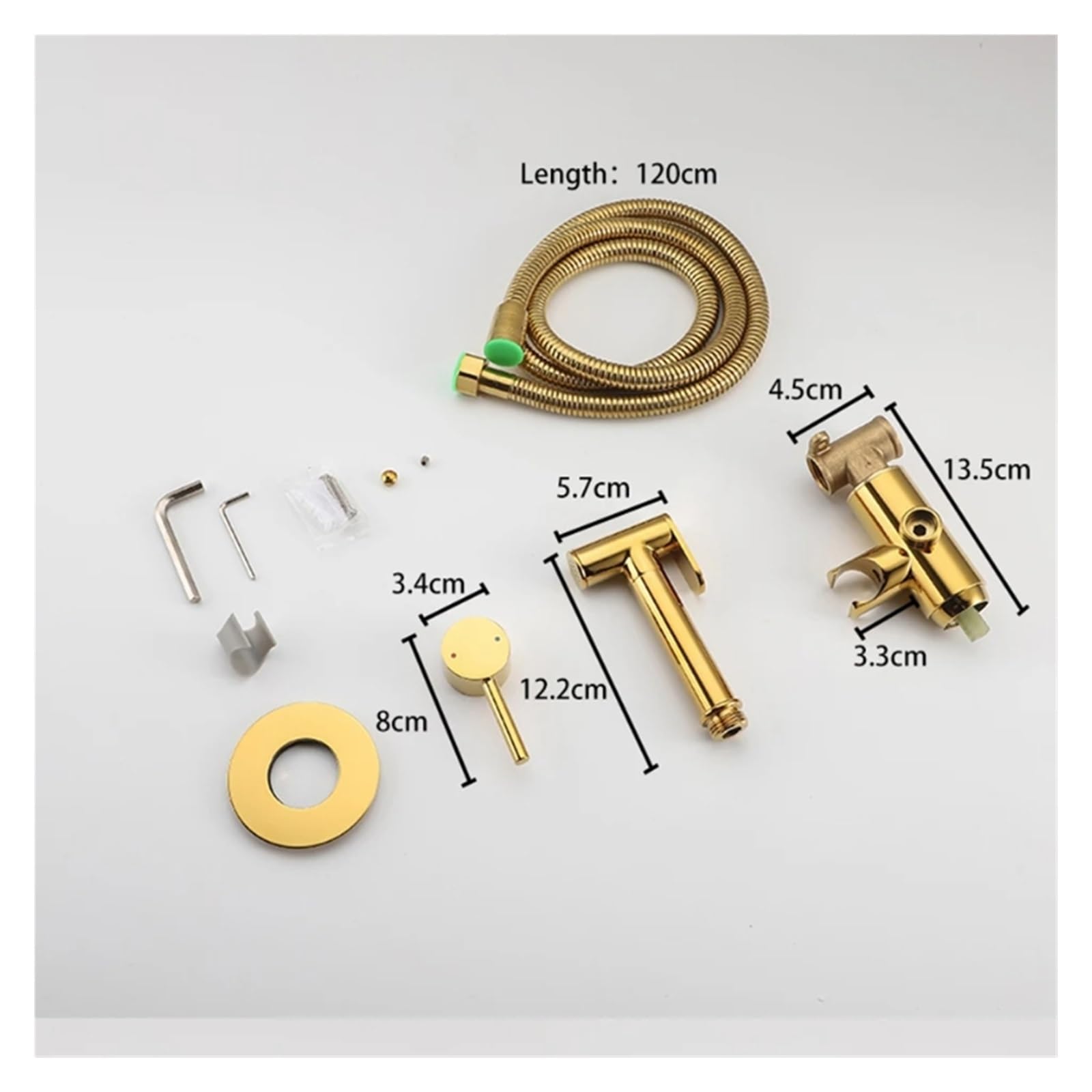 Rubinetto per Bidet Doccia igienico in Ottone con spruzzatore per WC Portatile con Miscelatore Acqua Calda e Fredda per la Massima Pulizia e Comfort del Bagno