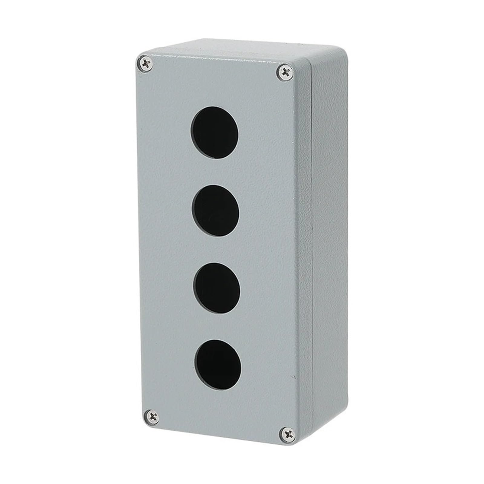 Boîtier de commande à boutons-poussoirs 1 boîtier à boutons en aluminium moulé sous pression, interrupteur étanche, arrêt d'urgence, voyant plat, 22 mm(80x76x56mm)